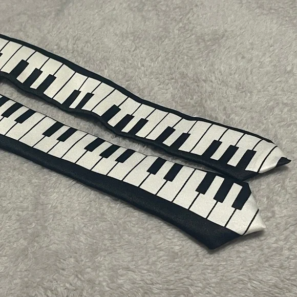 Piano Tie - Skinny Keyboard Tie for Musicians / Costumes - Picture 2 of 8
